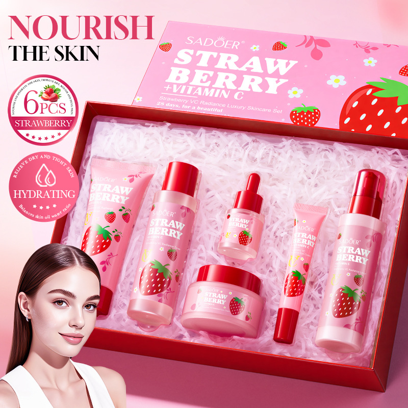 Strawberry VC Brightening Luxu - Luxury Skincare Gift Set For Women 评论和价格