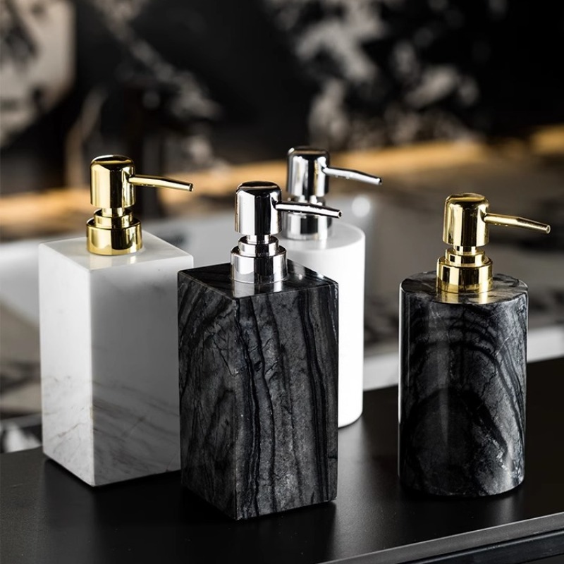 Natural Marble Soap Dispenser  - Luxury Skincare Jars 评论和价格